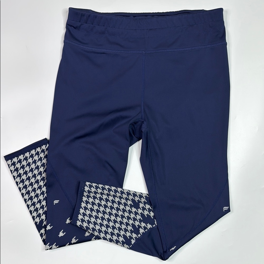 Fabletics Mid Rise Ultracool Reflective Houndstooth 7/8 Pants Size Large